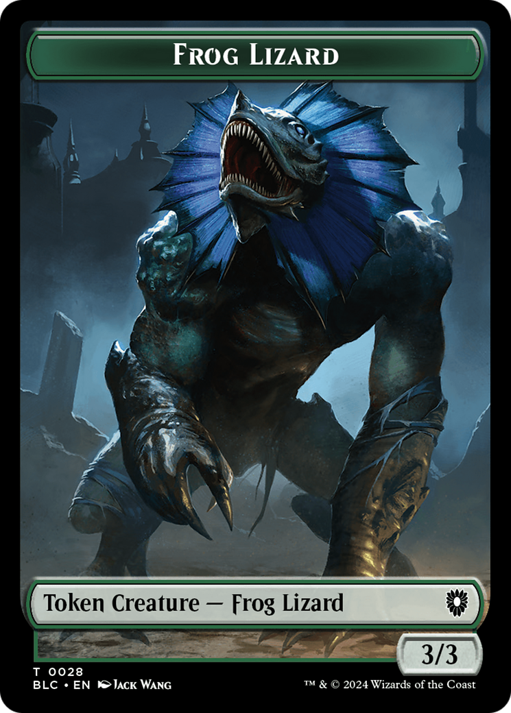 Storm Crow // Frog Lizard Double-Sided Token [Bloomburrow Commander Tokens] | Fandemonia Ltd