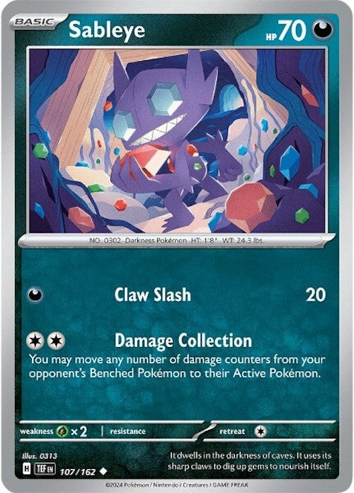 Sableye (107/162) [Scarlet & Violet: Temporal Forces] | Fandemonia Ltd