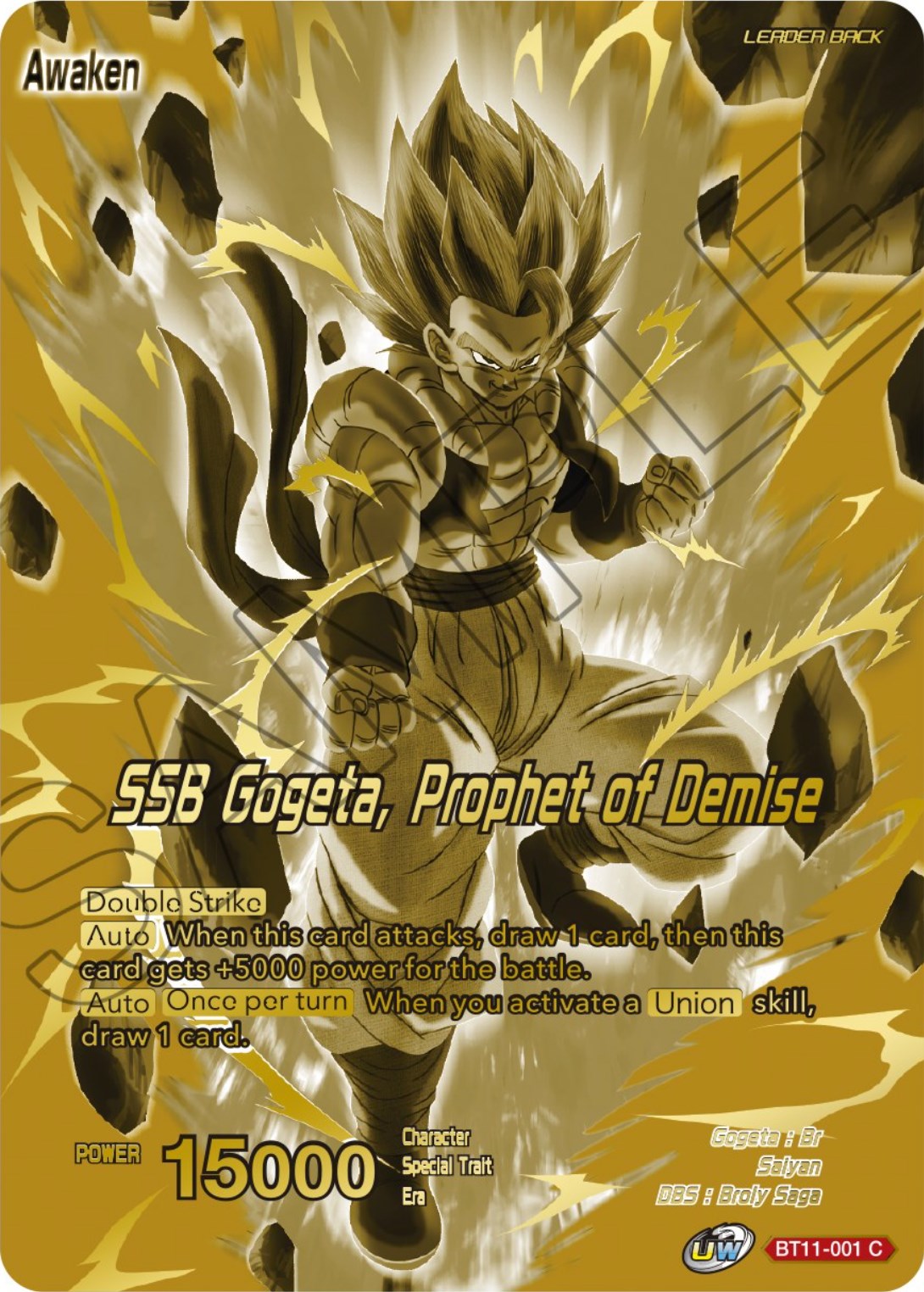 Gogeta // SSB Gogeta, Prophet of Demise (Championship Golden Card 2024 Vol.1) (BT11-001) [Tournament Promotion Cards] | Fandemonia Ltd