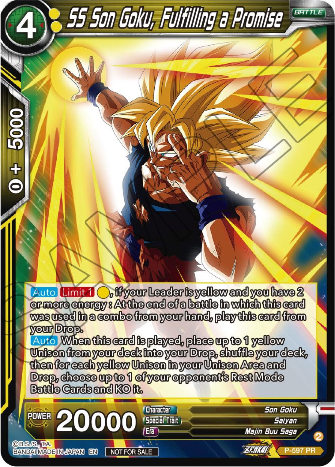 SS Son Goku, Fulfilling a Promise (Deluxe Pack 2024 Vol.1) (P-597) [Promotion Cards] | Fandemonia Ltd