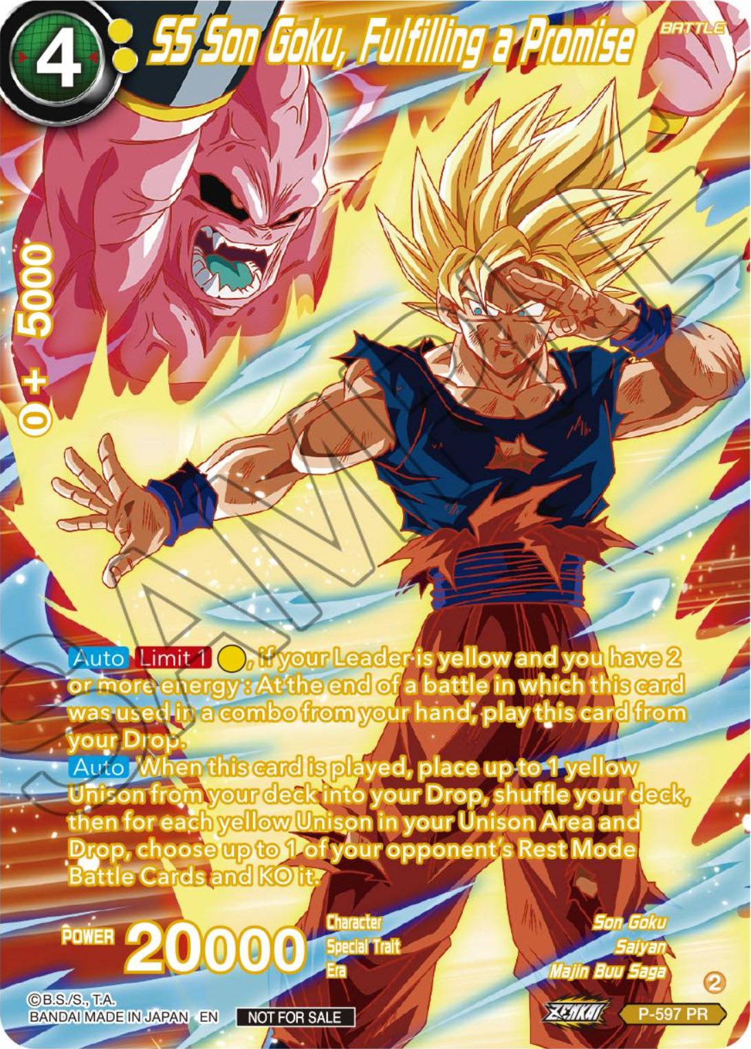 SS Son Goku, Fulfilling a Promise (Alternate Art) (Deluxe Pack 2024 Vol.1) (P-597) [Promotion Cards] | Fandemonia Ltd