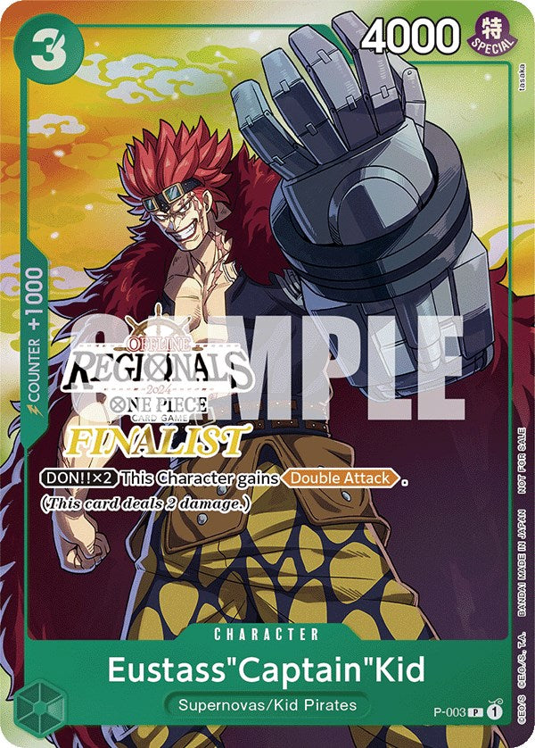 Eustass"Captain"Kid (Offline Regional 2024 Vol. 2) [Finalist] [One Piece Promotion Cards] | Fandemonia Ltd