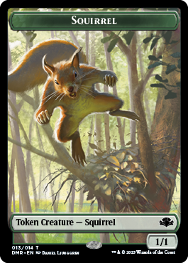 Zombie // Squirrel Double-Sided Token [Dominaria Remastered Tokens] | Fandemonia Ltd