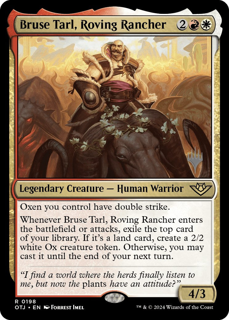 Bruse Tarl, Roving Rancher (Promo Pack) [Outlaws of Thunder Junction Promos] | Fandemonia Ltd