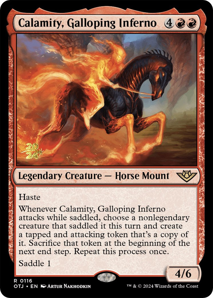 Calamity, Galloping Inferno [Outlaws of Thunder Junction Prerelease Promos] | Fandemonia Ltd