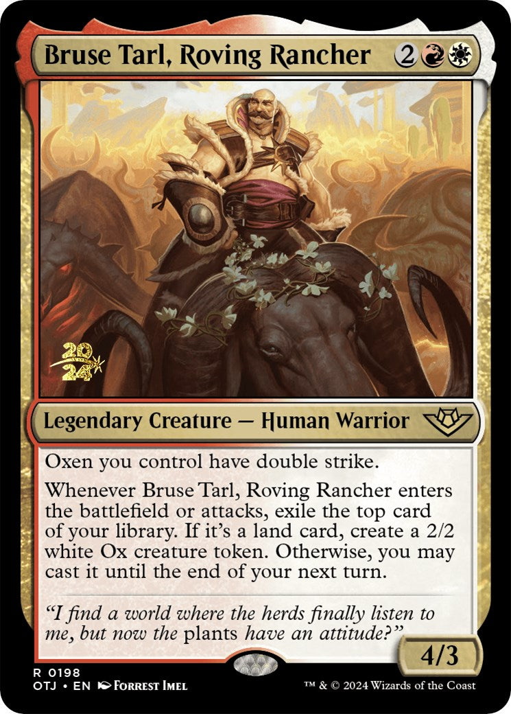 Bruse Tarl, Roving Rancher [Outlaws of Thunder Junction Prerelease Promos] | Fandemonia Ltd