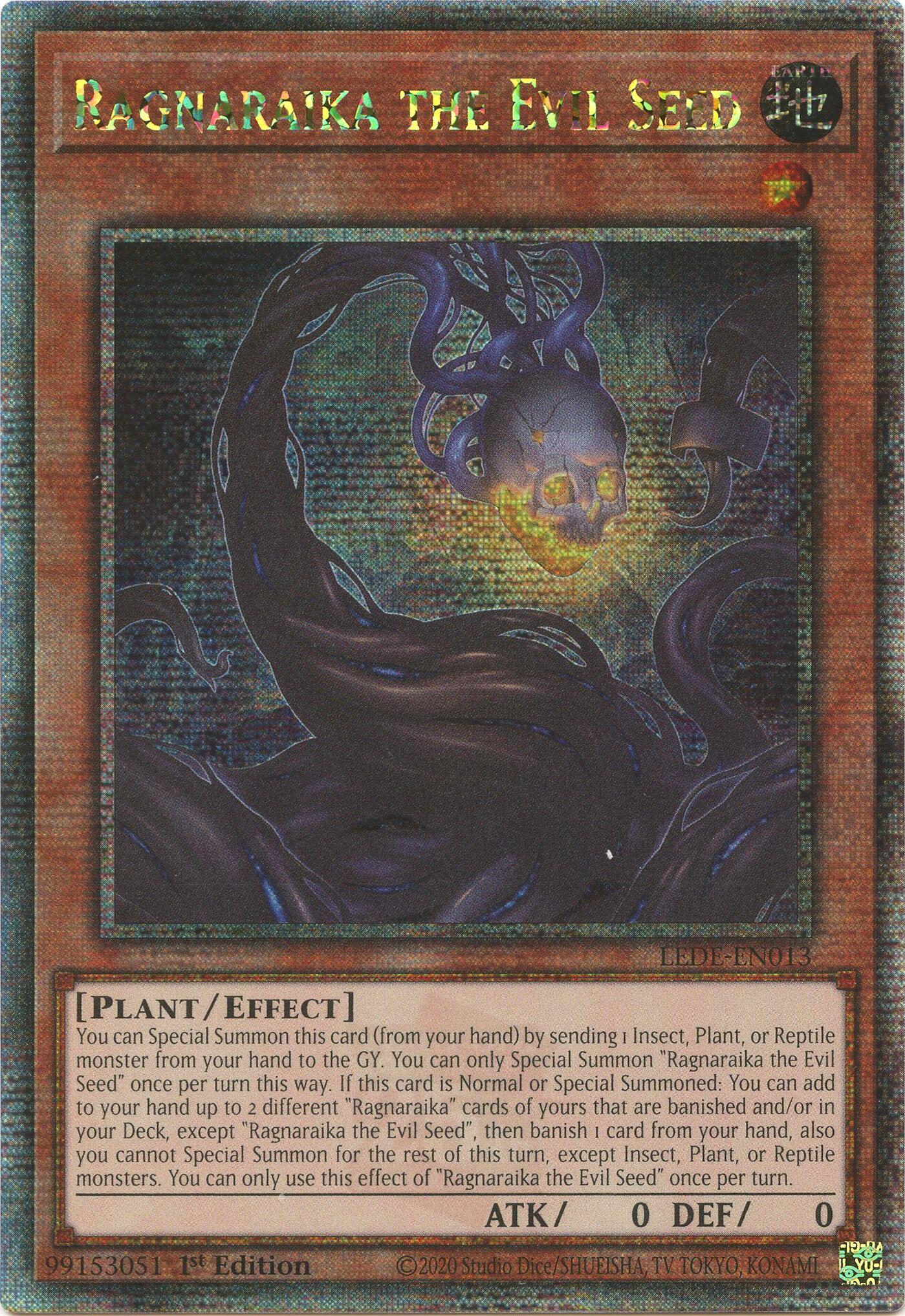 Ragnaraika the Evil Seed [LEDE-EN013] Quarter Century Secret Rare | Fandemonia Ltd