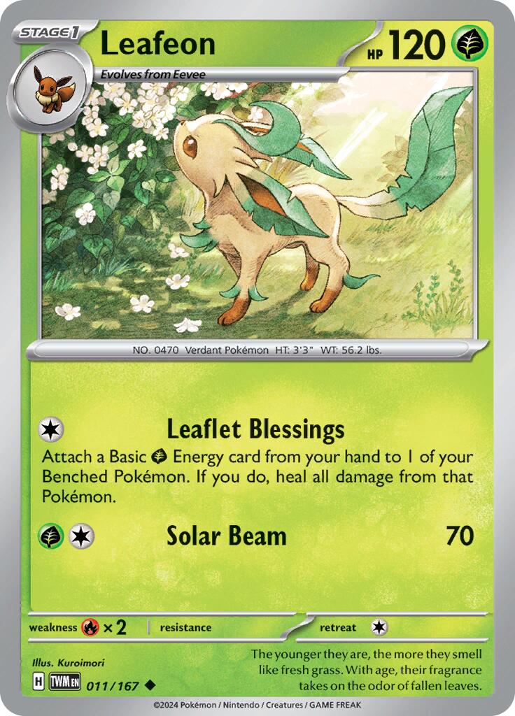 Leafeon (011/167) [Scarlet & Violet: Twilight Masquerade] | Fandemonia Ltd