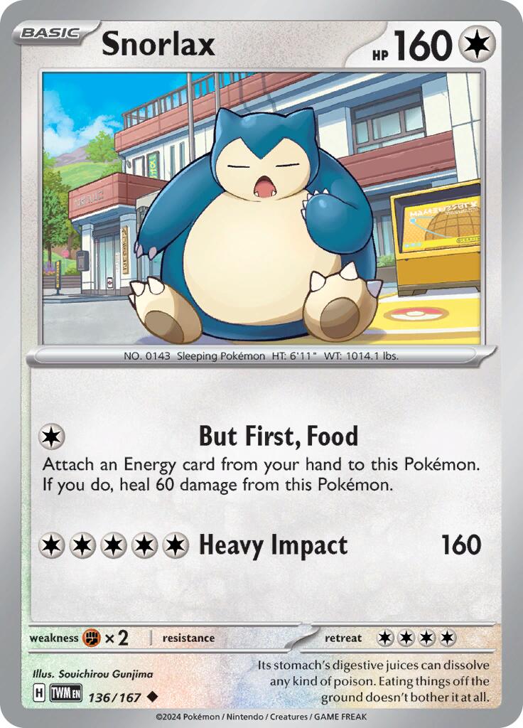 Snorlax (136/167) [Scarlet & Violet: Twilight Masquerade] | Fandemonia Ltd