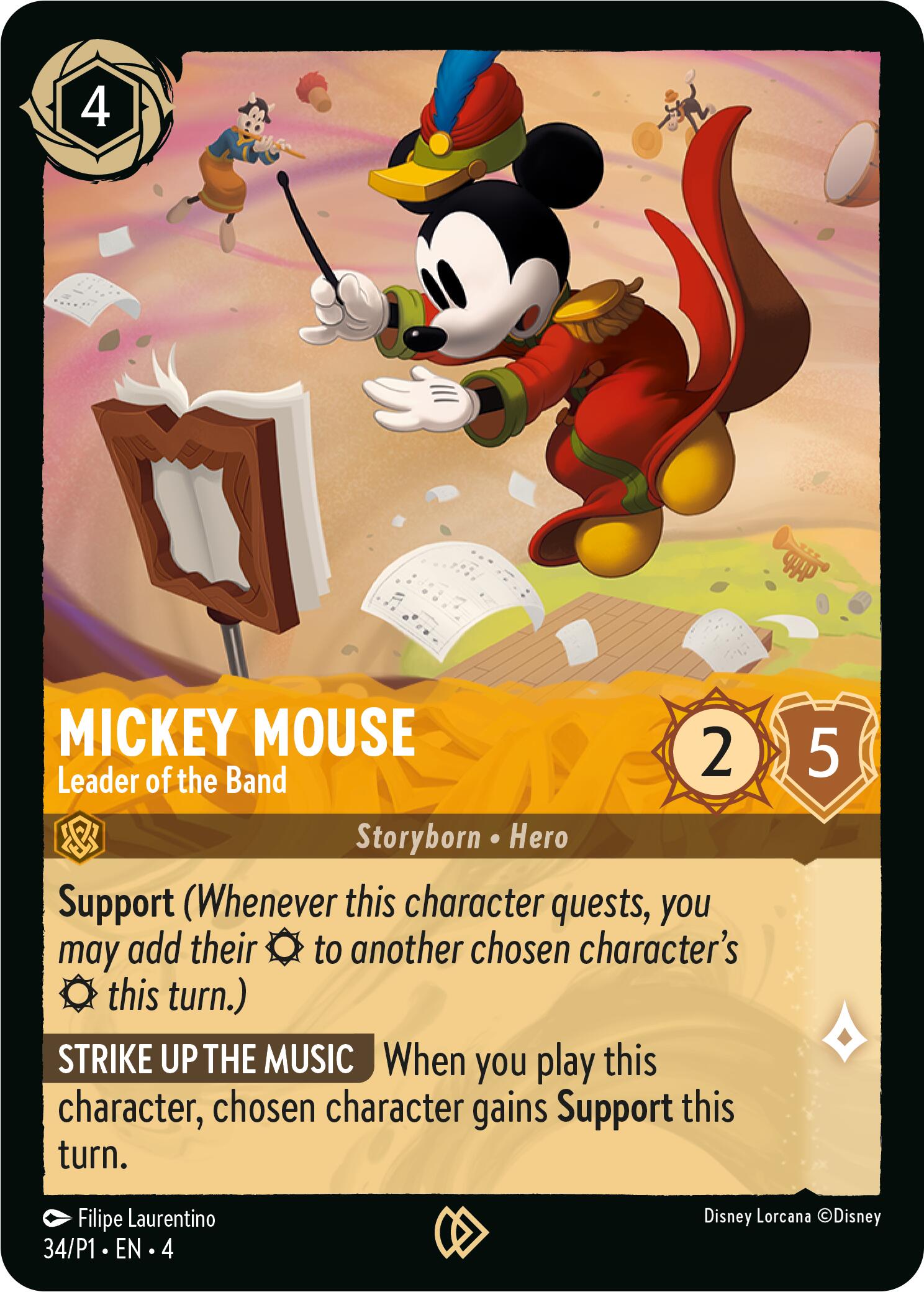 Mickey Mouse - Leader of the Band (34) [Promo Cards] | Fandemonia Ltd