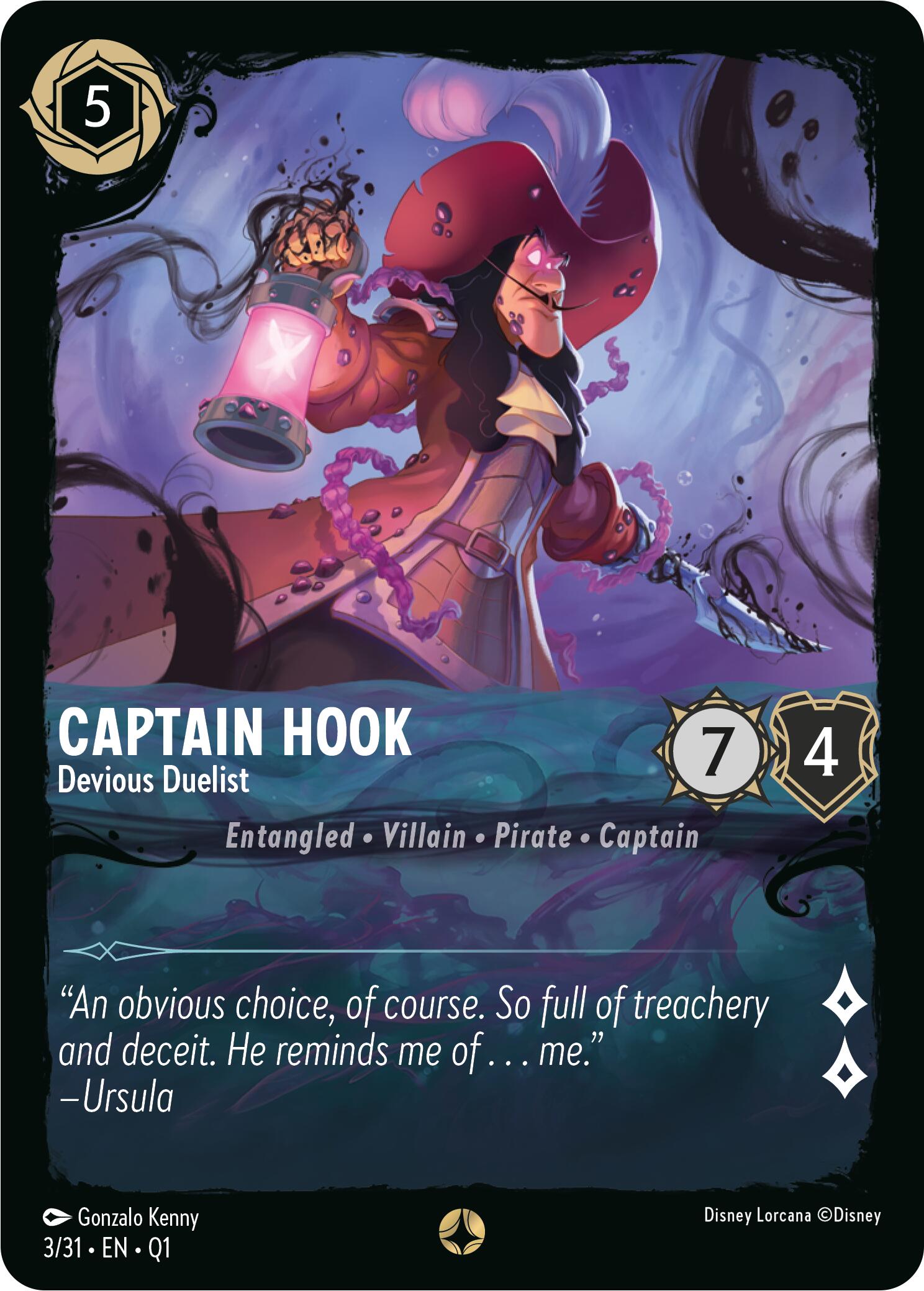 Captain Hook - Devious Duelist (3/31) [Illumineer's Quest: Deep Trouble] | Fandemonia Ltd