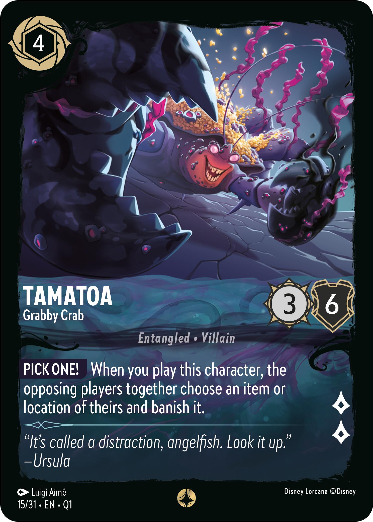 Tamatoa - Grabby Crab (15/31) [Illumineer's Quest: Deep Trouble] | Fandemonia Ltd