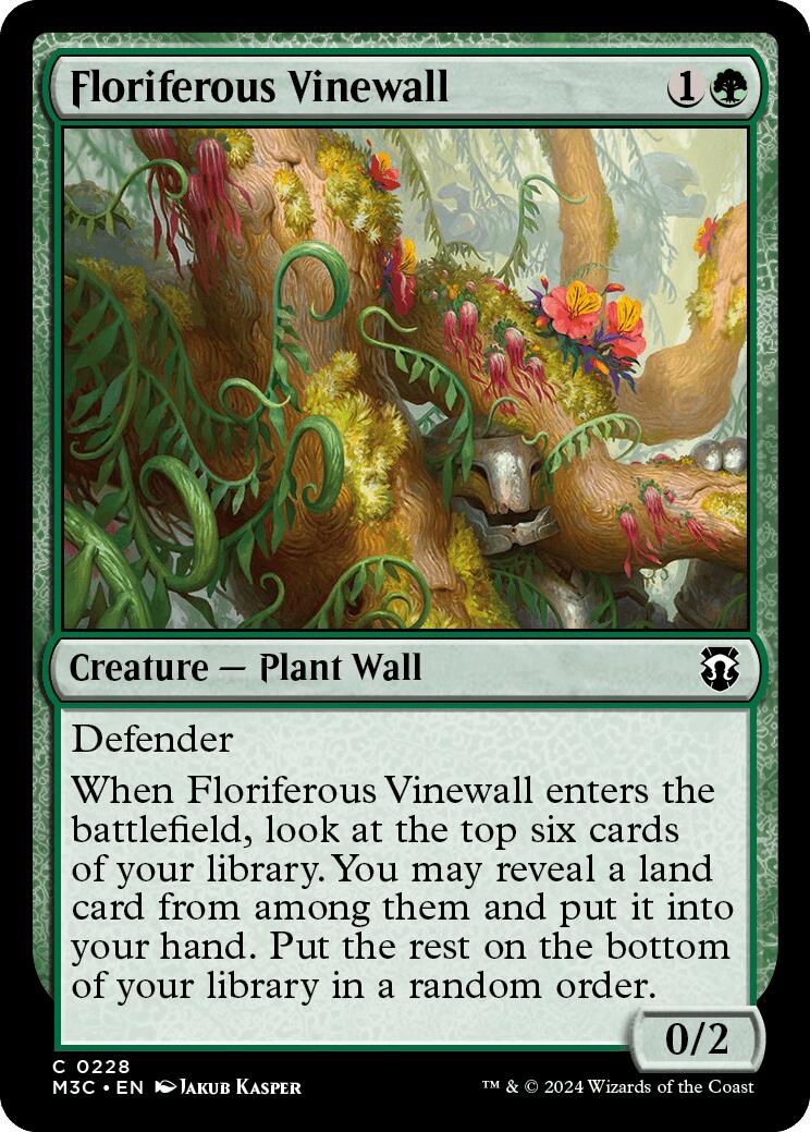 Floriferous Vinewall [Modern Horizons 3 Commander] | Fandemonia Ltd