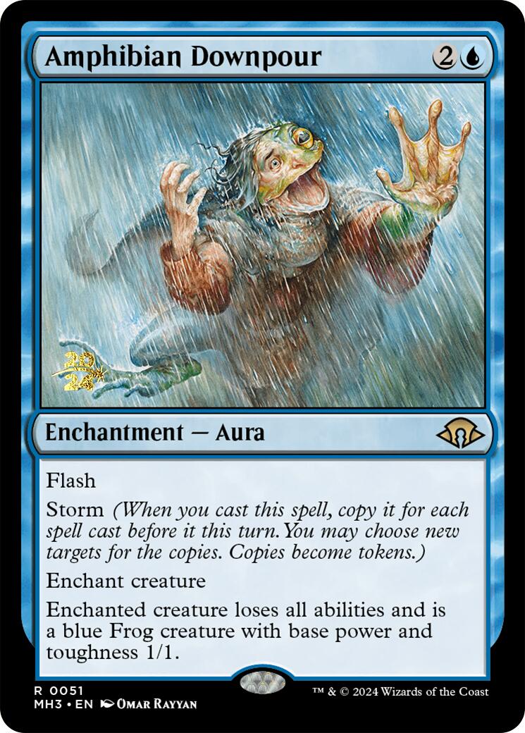 Amphibian Downpour [Modern Horizons 3 Prerelease Promos] | Fandemonia Ltd