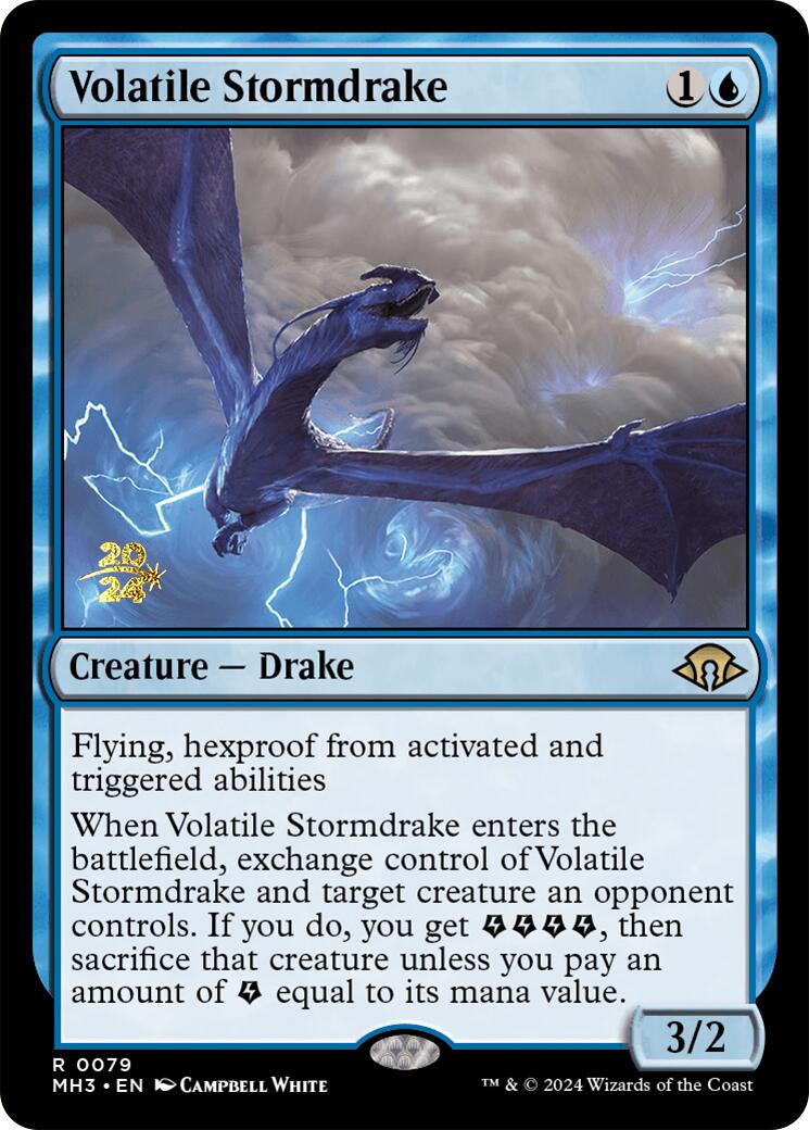 Volatile Stormdrake [Modern Horizons 3 Prerelease Promos] | Fandemonia Ltd