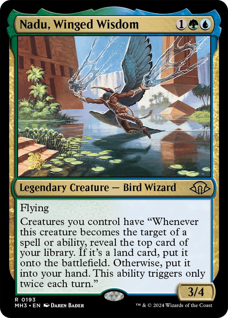 Nadu, Winged Wisdom [Modern Horizons 3 Prerelease Promos] | Fandemonia Ltd