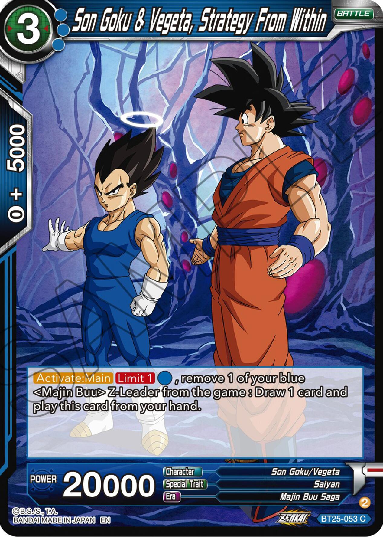 Son Goku & Vegeta, Strategy From Within (BT25-053) [Legend of the Dragon Balls] | Fandemonia Ltd