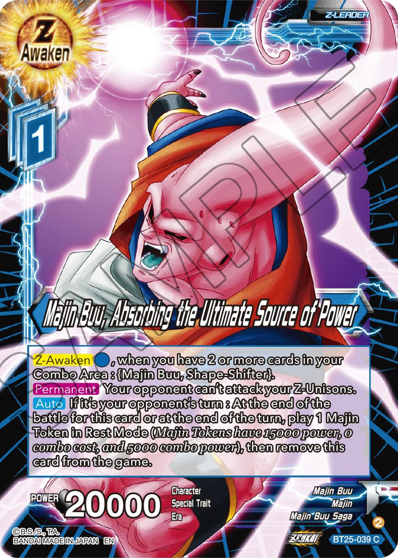 Majin Buu, Absorbing the Ultimate Source of Power (BT25-039) [Legend of the Dragon Balls] | Fandemonia Ltd