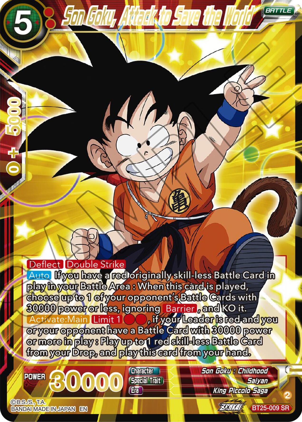 Son Goku, Attack to Save the World (BT25-009) [Legend of the Dragon Balls] | Fandemonia Ltd