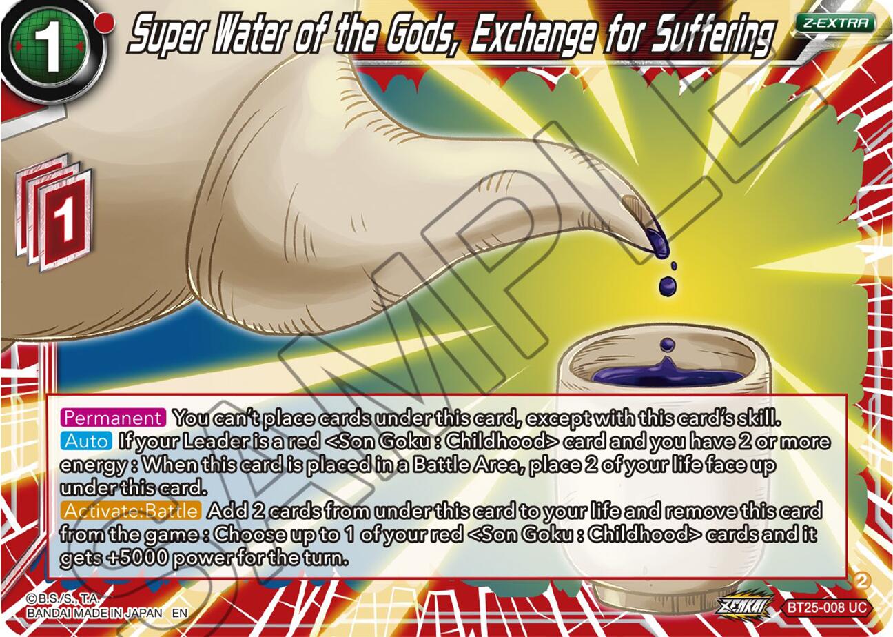 Super Water of the Gods, Exchange for Suffering (BT25-008) [Legend of the Dragon Balls] | Fandemonia Ltd