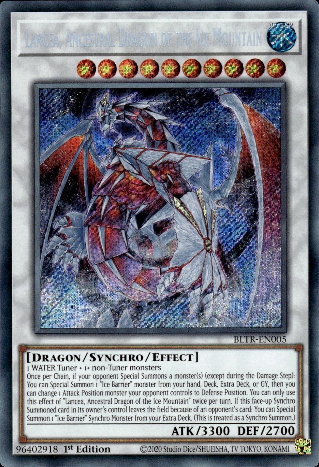 Lancea, Ancestral Dragon of the Ice Mountain [BLTR-EN005] Secret Rare | Fandemonia Ltd