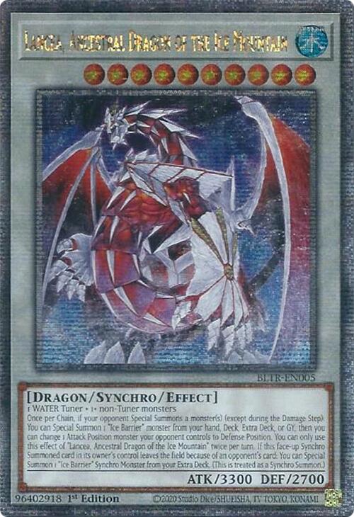 Lancea, Ancestral Dragon of the Ice Mountain (Quarter Century Secret Rare) [BLTR-EN005] Quarter Century Secret Rare | Fandemonia Ltd