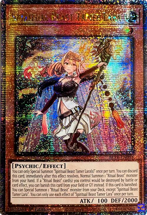 Spiritual Beast Tamer Lara (Quarter Century Secret Rare) [BLTR-EN017] Quarter Century Secret Rare | Fandemonia Ltd