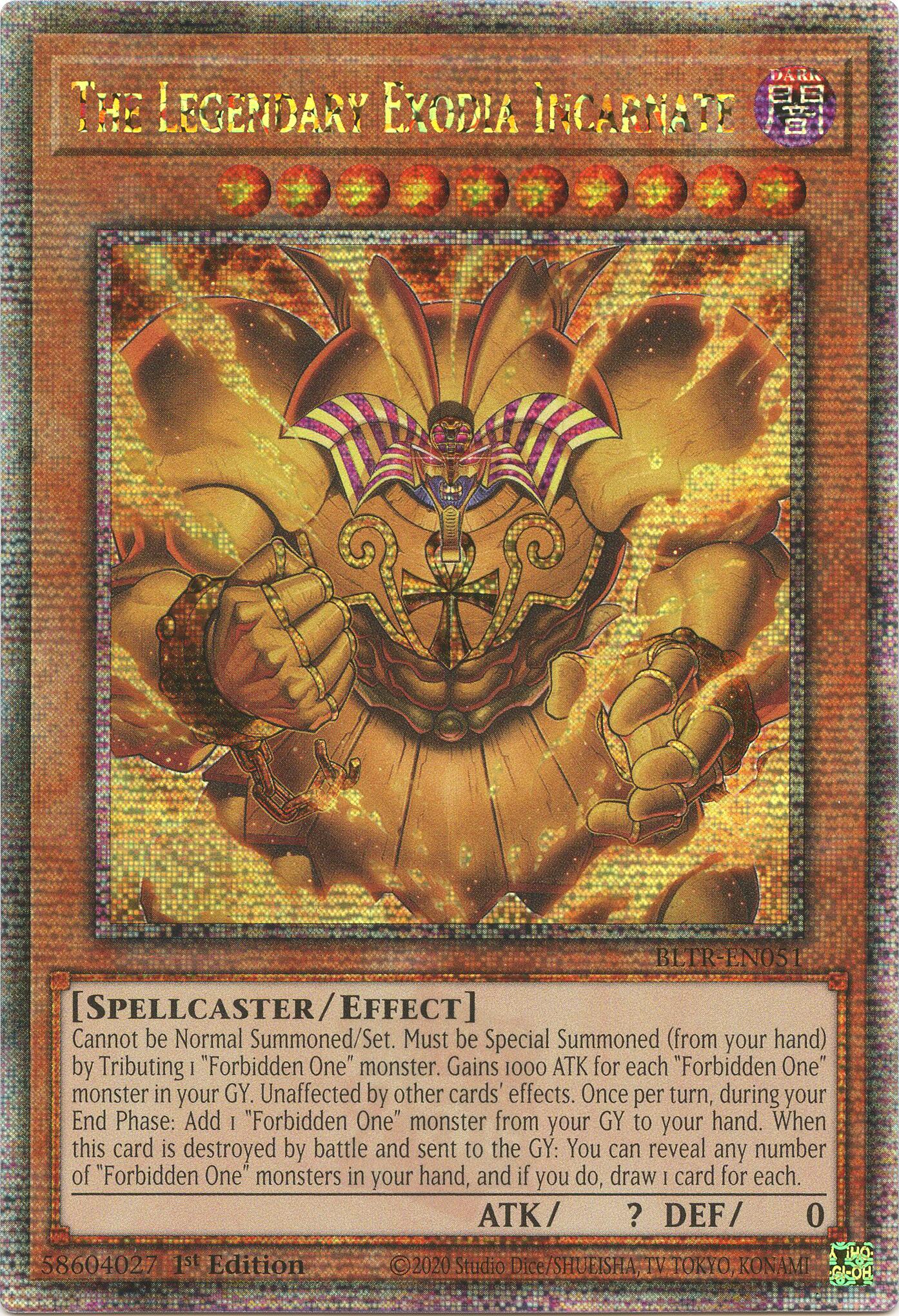 The Legendary Exodia Incarnate (Quarter Century Secret Rare) [BLTR-EN051] Quarter Century Secret Rare | Fandemonia Ltd