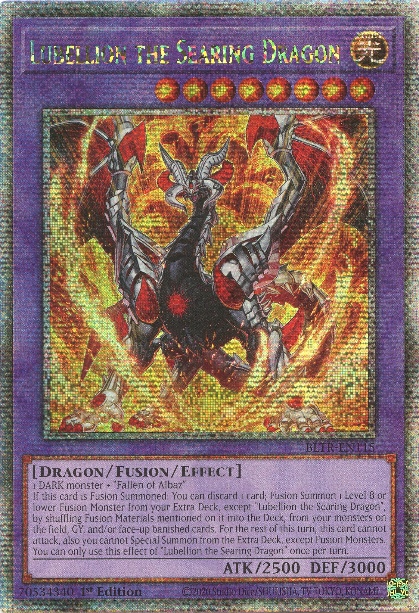 Lubellion the Searing Dragon (Quarter Century Secret Rare) [BLTR-EN115] Quarter Century Secret Rare | Fandemonia Ltd