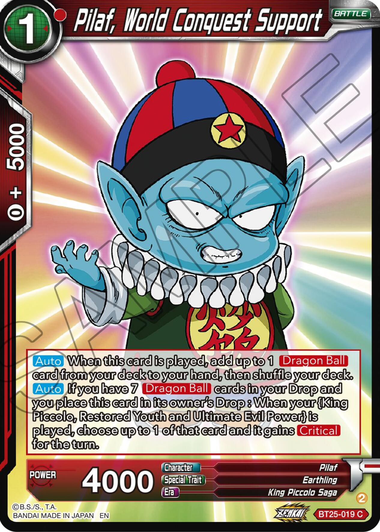 Pilaf, World Conquest Support (BT25-019) [Legend of the Dragon Balls] | Fandemonia Ltd