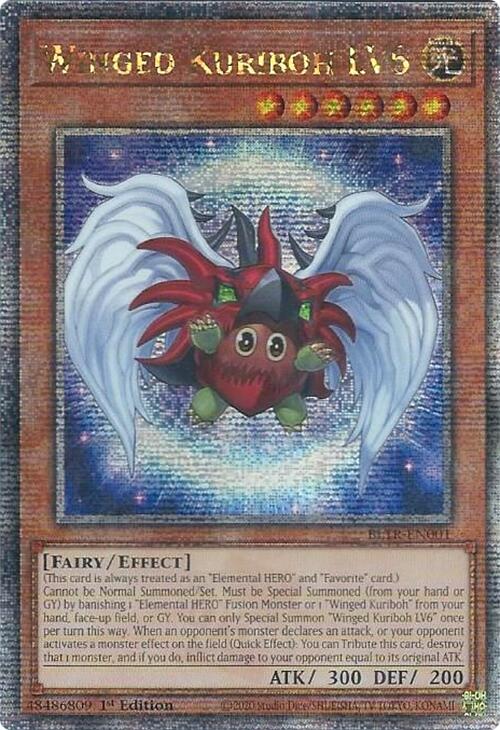 Winged Kuriboh LV6 (Quarter Century Secret Rare) [BLTR-EN001] Quarter Century Secret Rare | Fandemonia Ltd