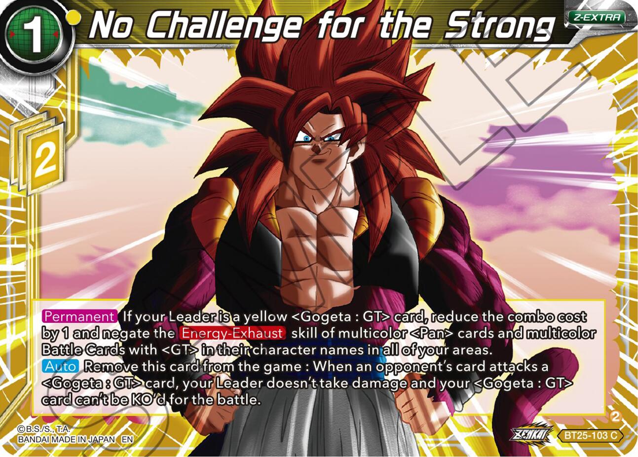 No Challenge for the Strong (BT25-103 C) [Legend of the Dragon Balls] | Fandemonia Ltd