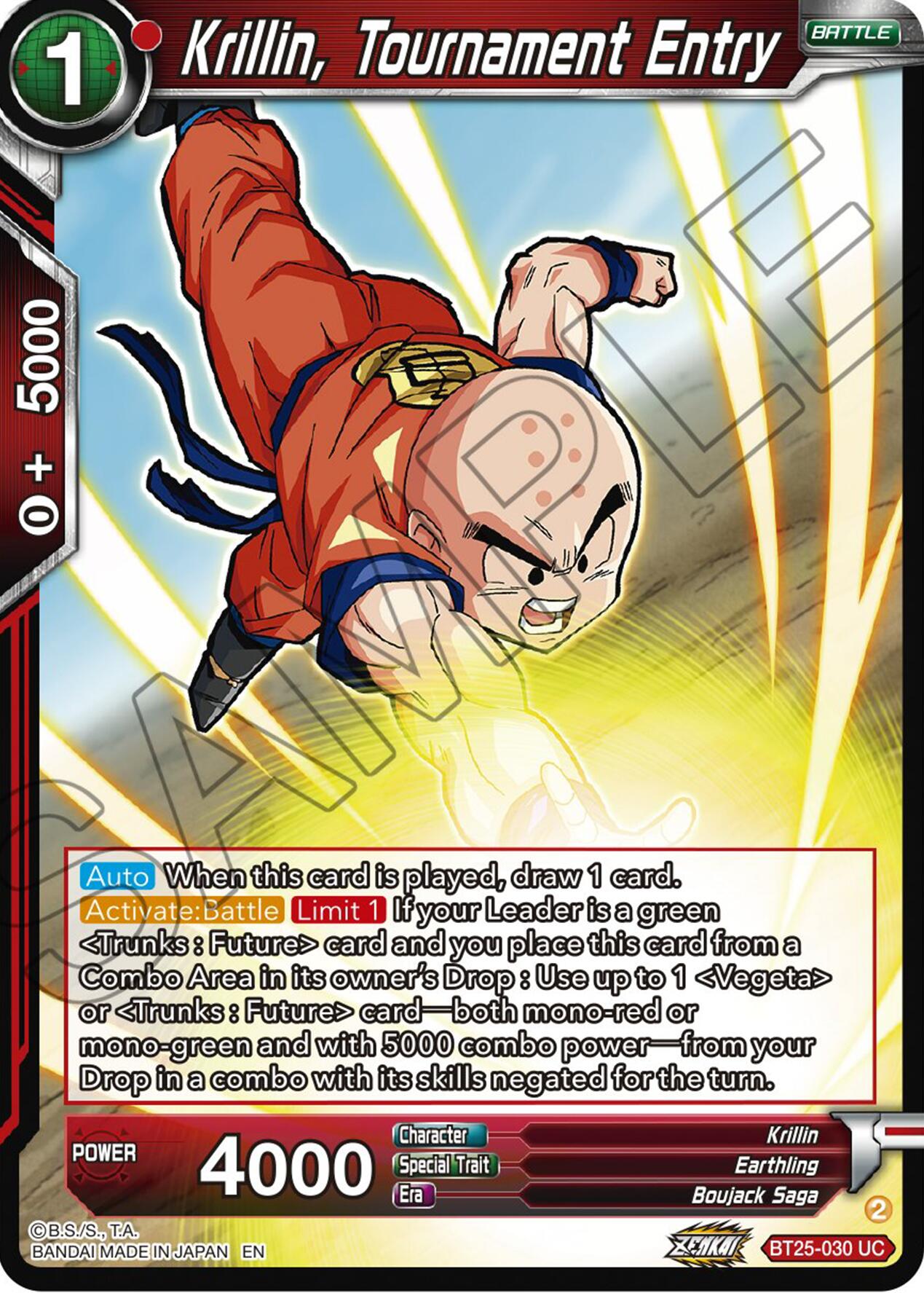 Krillin, Tournament Entry (BT25-030) [Legend of the Dragon Balls] | Fandemonia Ltd