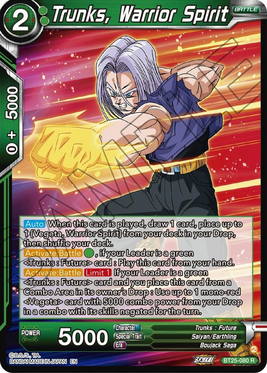 Trunks, Warrior Spirit (BT25-080) [Legend of the Dragon Balls] | Fandemonia Ltd