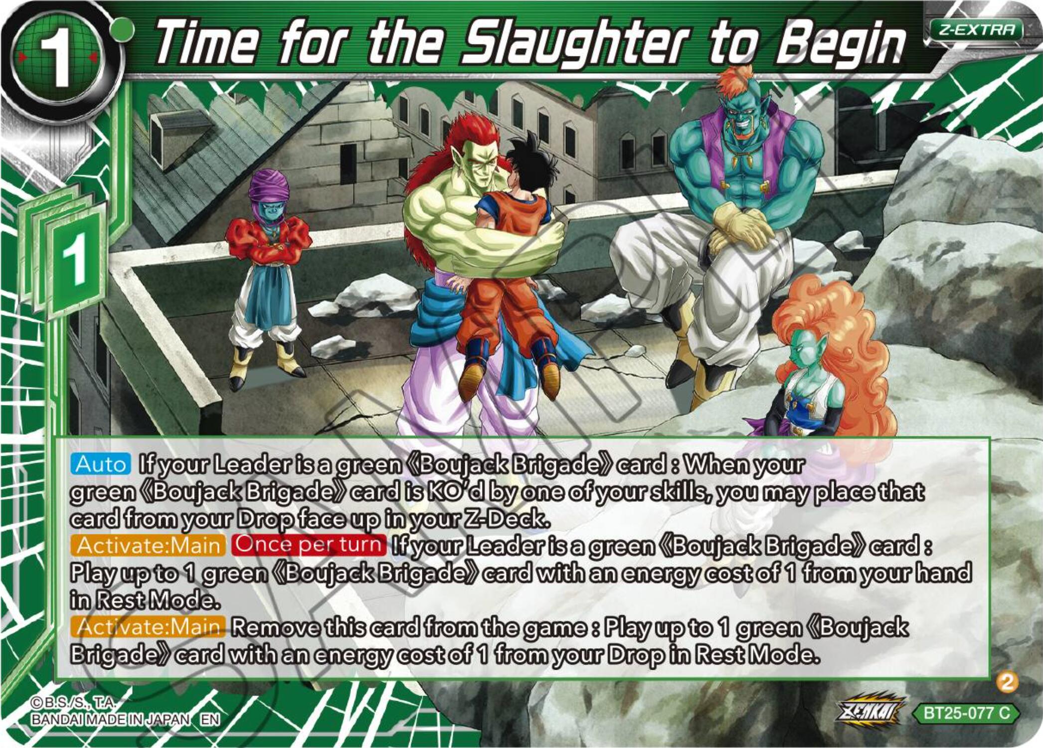 Time for the Slaughter to Begin (BT25-077) [Legend of the Dragon Balls] | Fandemonia Ltd