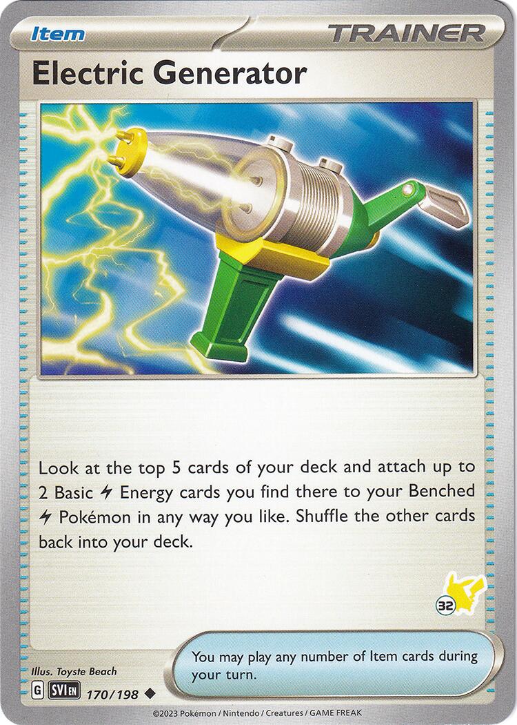 Electric Generator (170/198) (Pikachu Stamp #32) [Battle Academy 2024] | Fandemonia Ltd