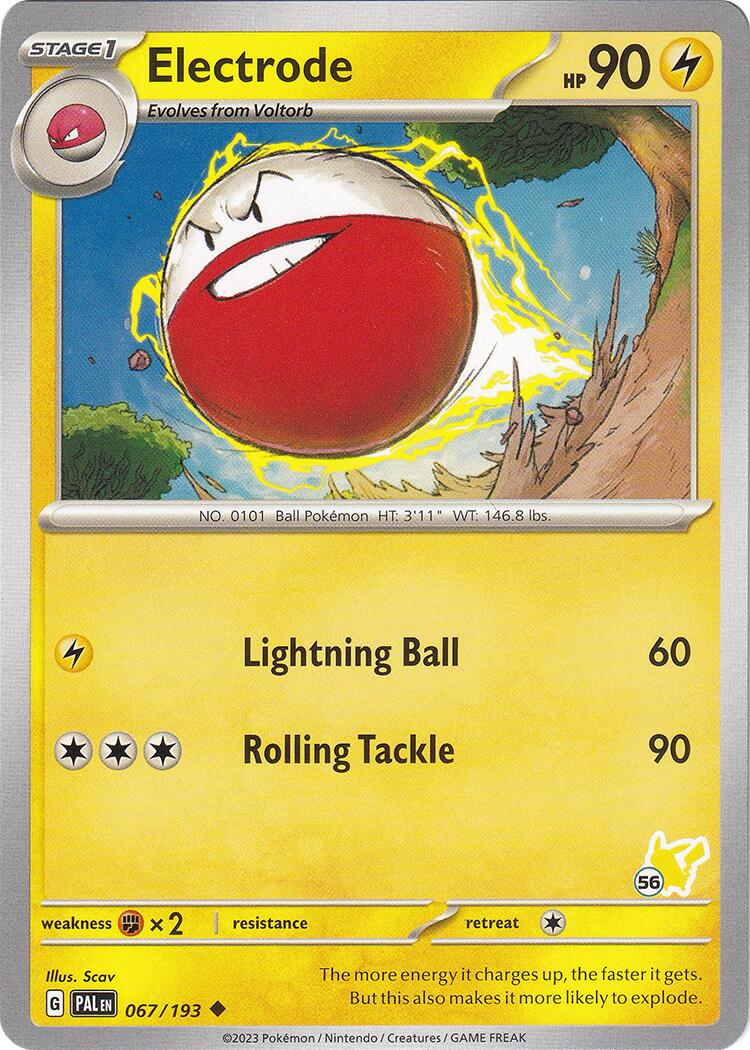 Electrode (067/193) (Pikachu Stamp #56) [Battle Academy 2024] | Fandemonia Ltd