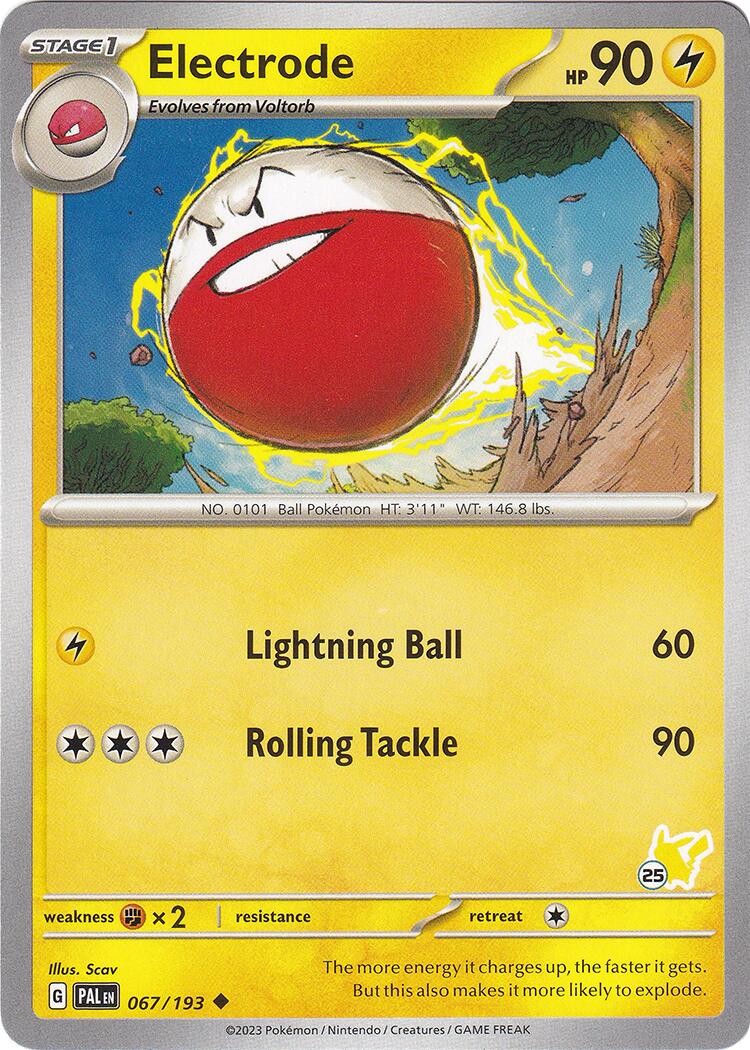 Electrode (067/193) (Pikachu Stamp #25) [Battle Academy 2024] | Fandemonia Ltd