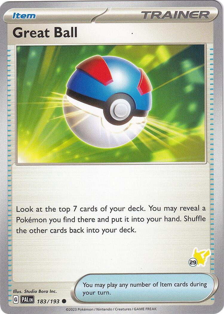 Great Ball (183/193) (Pikachu Stamp #29) [Battle Academy 2024] | Fandemonia Ltd