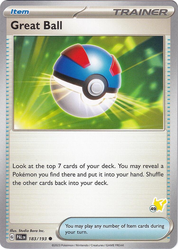 Great Ball (183/193) (Pikachu Stamp #49) [Battle Academy 2024] | Fandemonia Ltd