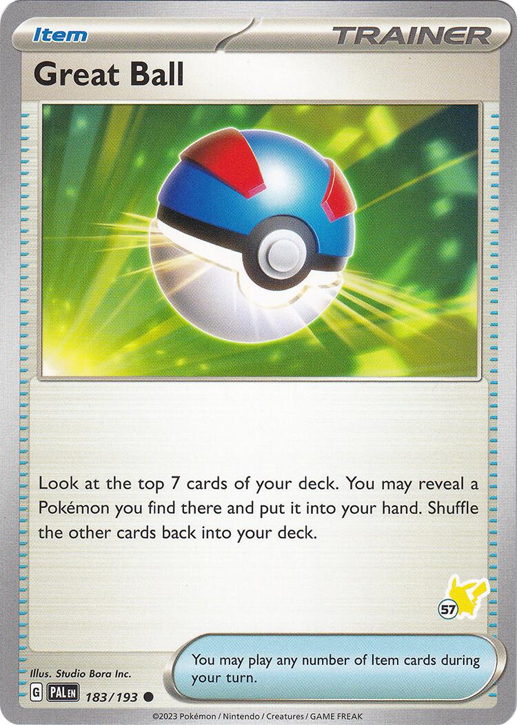 Great Ball (183/193) (Pikachu Stamp #57) [Battle Academy 2024] | Fandemonia Ltd