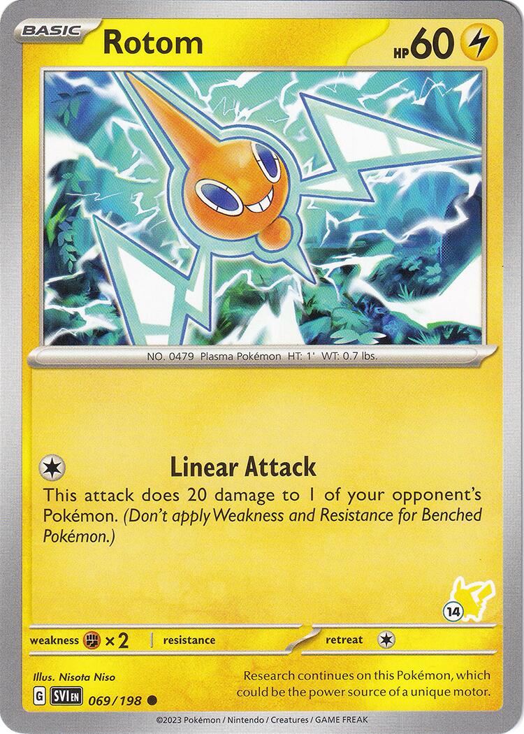 Rotom (069/198) (Pikachu Stamp #14) [Battle Academy 2024] | Fandemonia Ltd