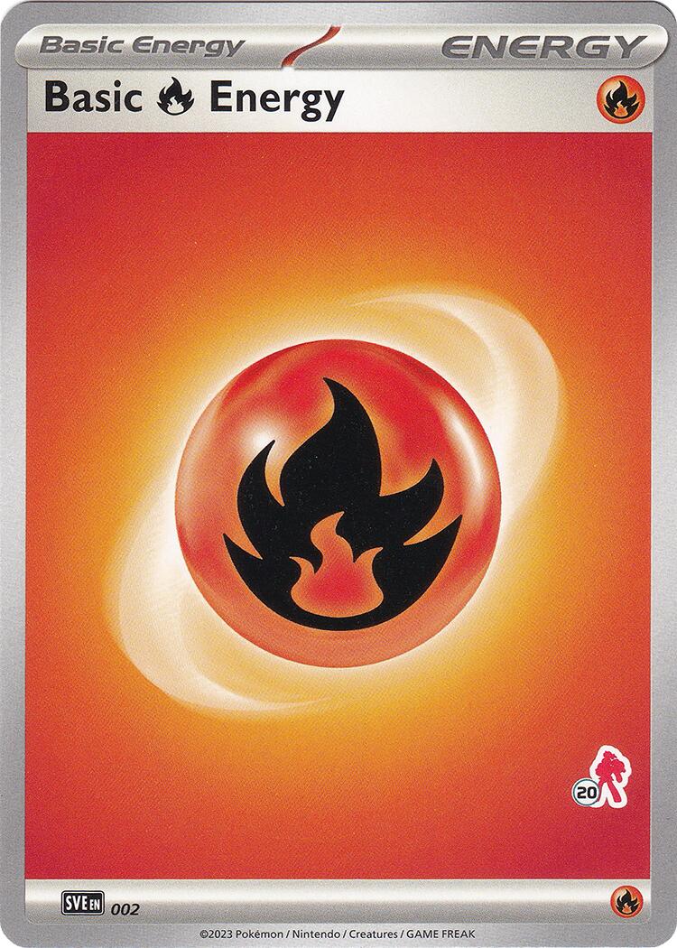 Basic Fire Energy (002) (Armarouge Stamp #20) [Battle Academy 2024] | Fandemonia Ltd