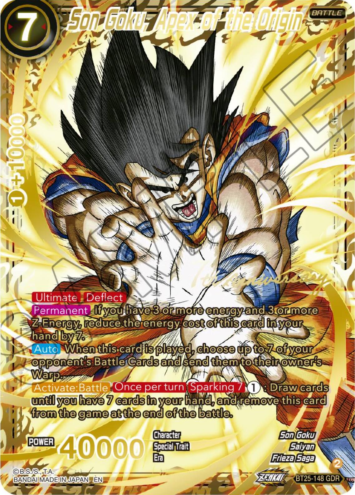 Son Goku, Apex of the Origin (GDR) (BT25-148) [Legend of the Dragon Balls] | Fandemonia Ltd