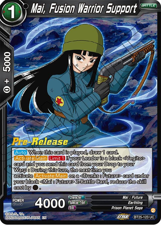 Mai, Fusion Warrior Support (BT25-123) [Legend of the Dragon Balls Prerelease Promos] | Fandemonia Ltd