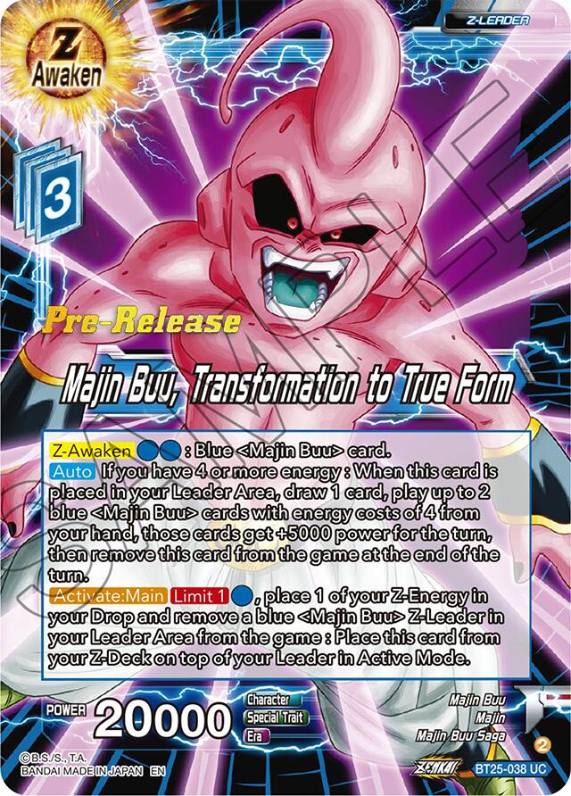 Majin Buu, Transformation to True Form (BT25-038) [Legend of the Dragon Balls Prerelease Promos] | Fandemonia Ltd