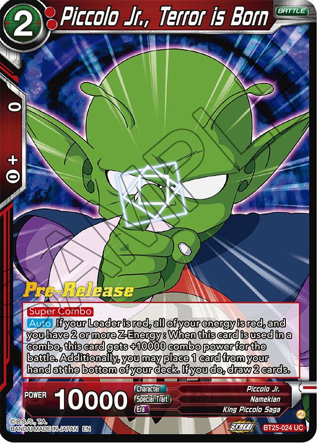 Piccolo Jr., Terror is Born (BT25-024) [Legend of the Dragon Balls Prerelease Promos] | Fandemonia Ltd