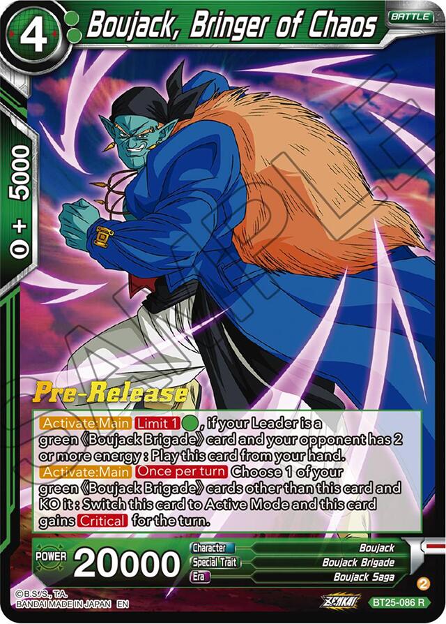 Boujack, Bringer of Chaos (BT25-086) [Legend of the Dragon Balls Prerelease Promos] | Fandemonia Ltd