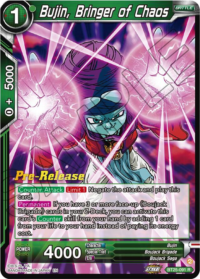 Bujin, Bringer of Chaos (BT25-091) [Legend of the Dragon Balls Prerelease Promos] | Fandemonia Ltd