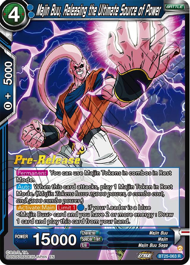 Majin Buu, Releasing the Ultimate Source of Power (BT25-063) [Legend of the Dragon Balls Prerelease Promos] | Fandemonia Ltd